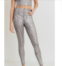 Load image into Gallery viewer, Silver Snake Skin Pants
