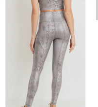 Load image into Gallery viewer, Silver Snake Skin Pants
